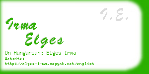 irma elges business card